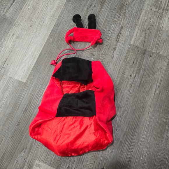 Target Ladybug Dog Dress Up Halloween 2 Piece Costume Size Medium 16 inch Party - Picture 5 of 6